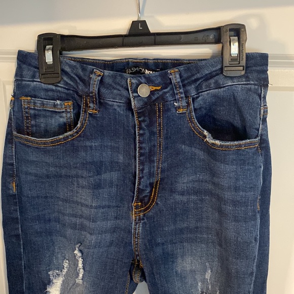 High waist distressed jeans - Picture 6 of 6